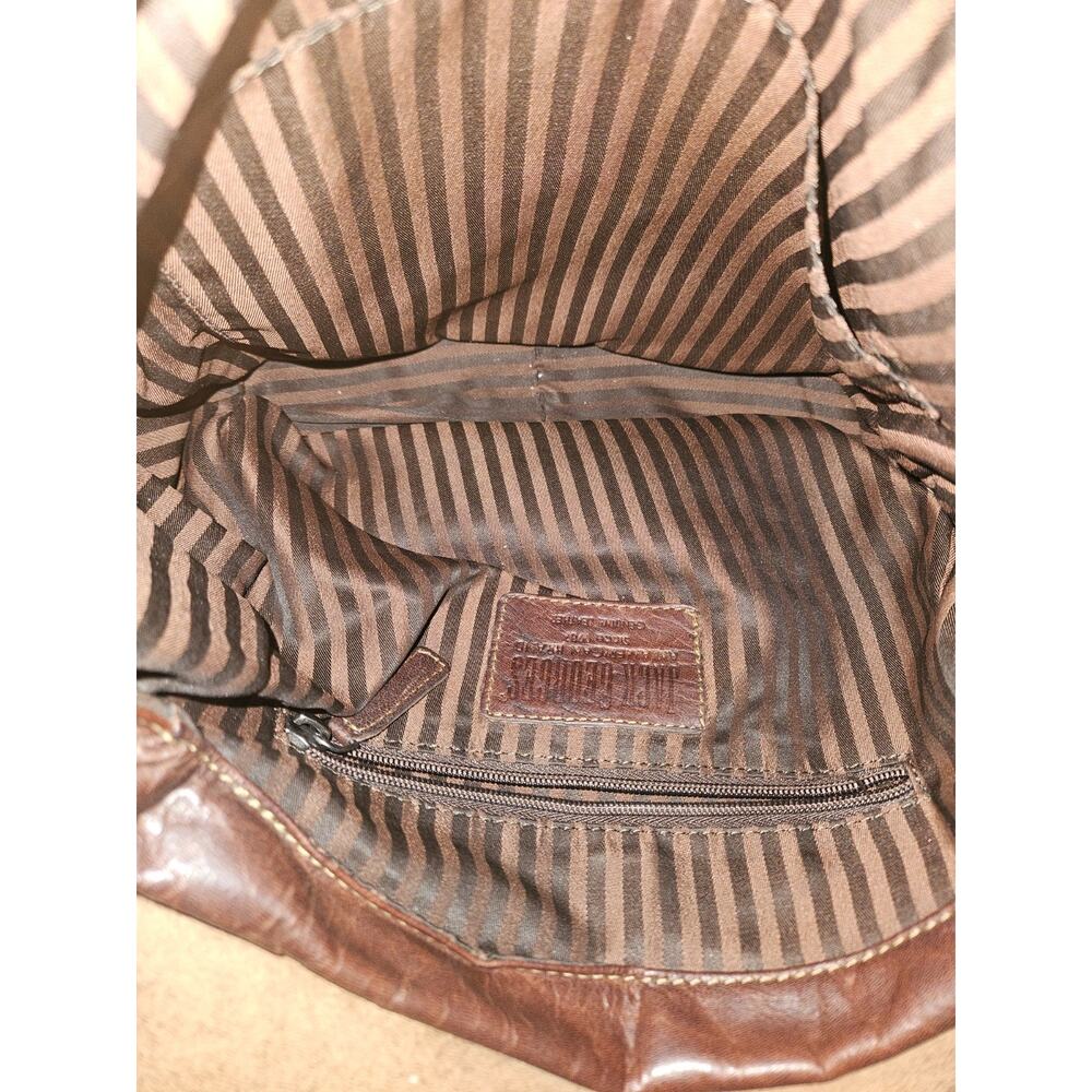 Jack Georges Genuine Leather Crossbody Bag flap-over design 11x9x4 - Picture 9 of 9
